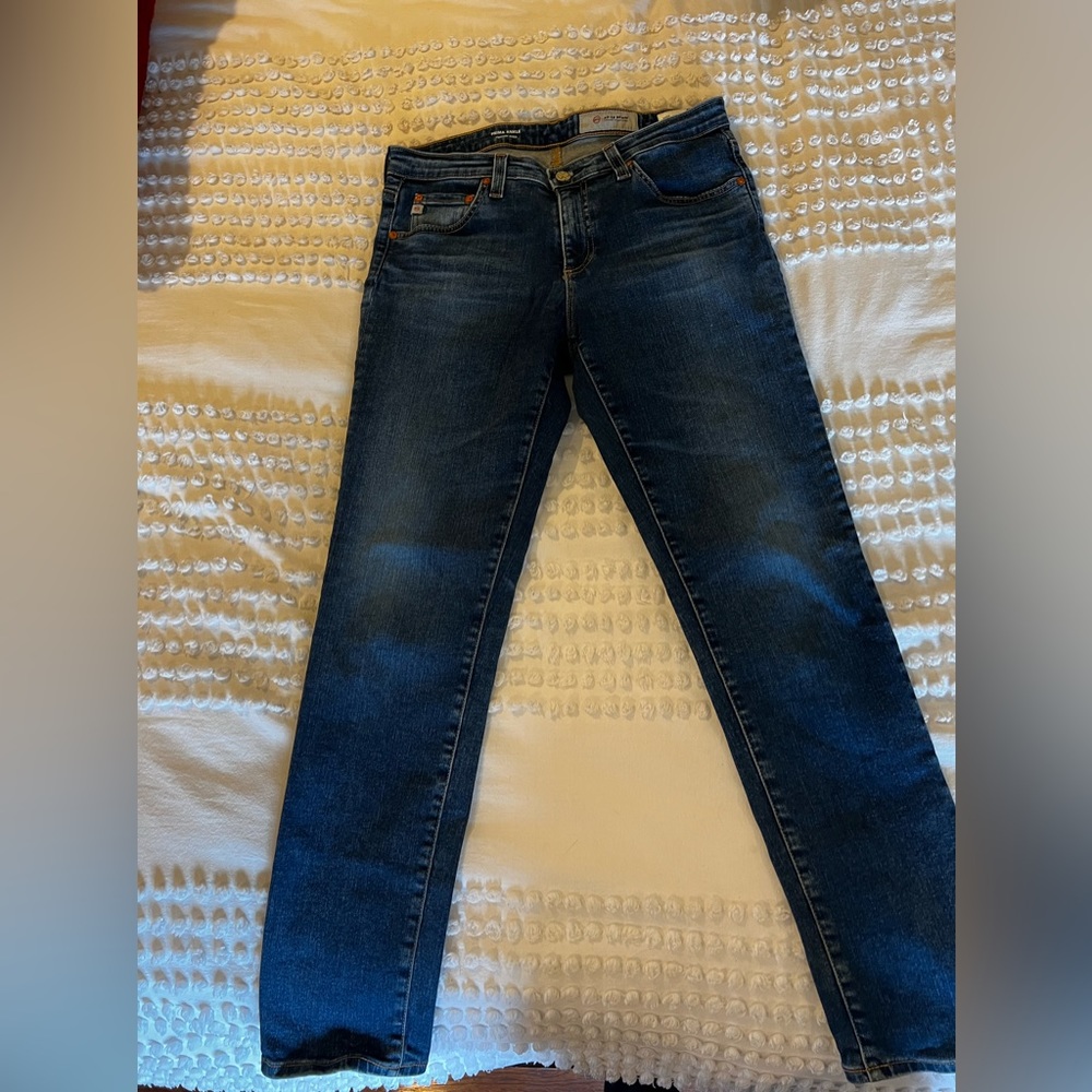 AG-ED Denim ankle-cigarette jeans.